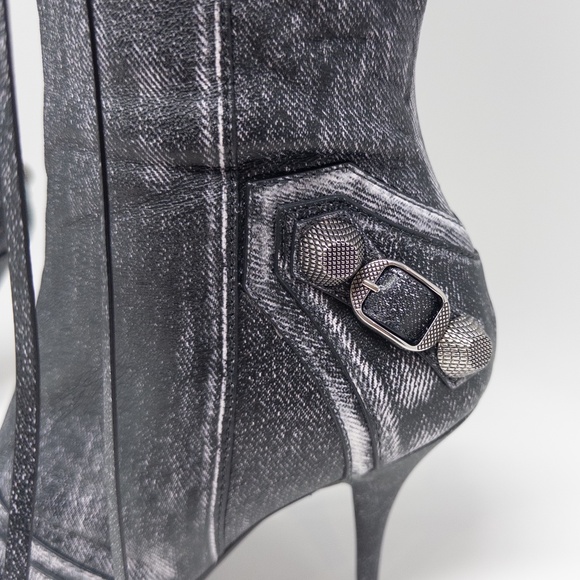 Balenciaga Cagole Denim Black 90mm Size EU 38C US 8 - Picture 4 of 13